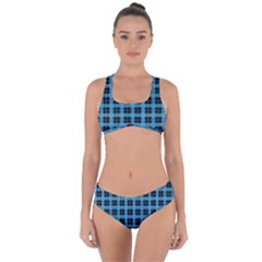 Deep Sea Tartan Criss Cross Bikini Set by jumpercat