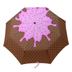 Chocolate And Strawberry Icecream Folding Umbrellas by jumpercat