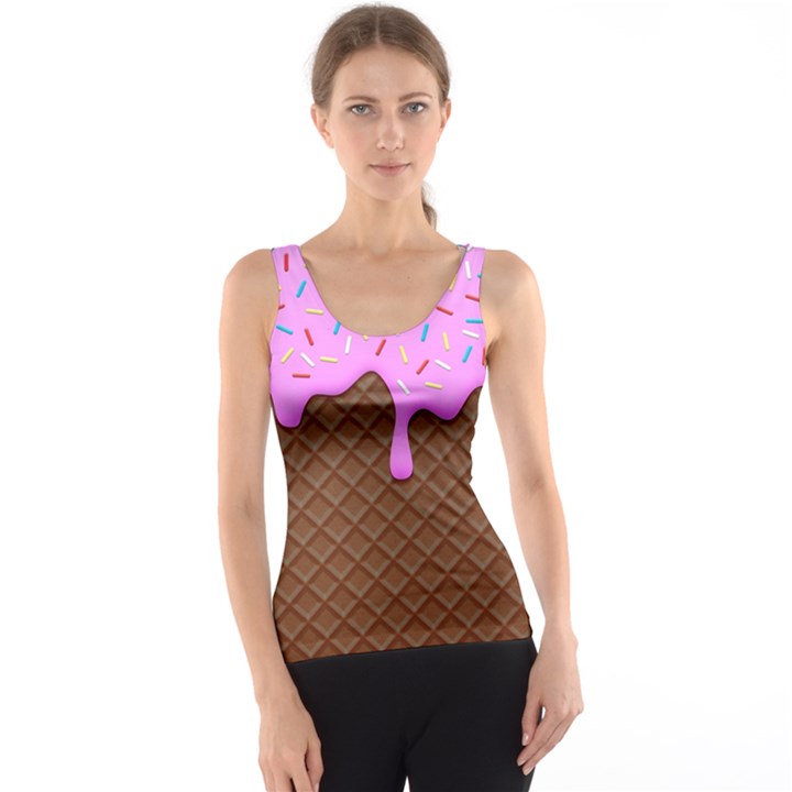 Chocolate And Strawberry Icecream Tank Top