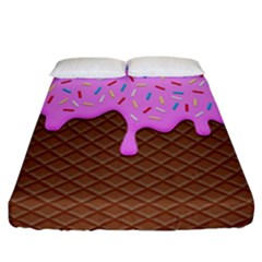 Chocolate And Strawberry Icecream Fitted Sheet (california King Size) by jumpercat