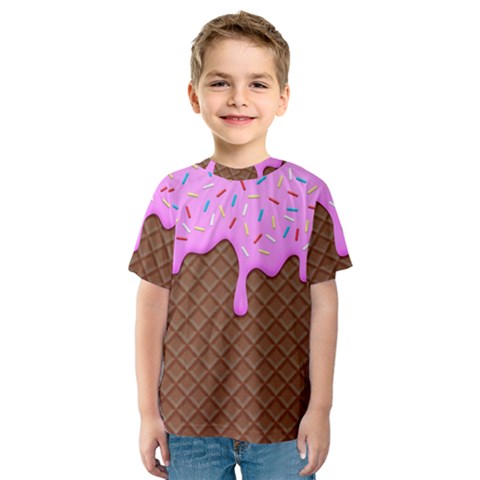 Chocolate And Strawberry Icecream Kids  Sport Mesh Tee by jumpercat