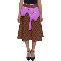 Chocolate And Strawberry Icecream Perfect Length Midi Skirt by jumpercat