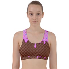 Chocolate And Strawberry Icecream Back Weave Sports Bra by jumpercat