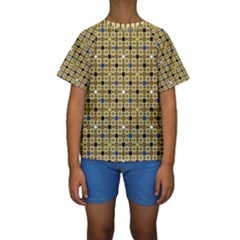 Persian Blocks Desert Kids  Short Sleeve Swimwear by jumpercat