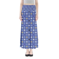 Persian Block Sky Full Length Maxi Skirt by jumpercat