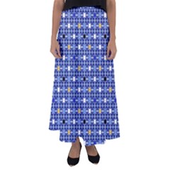 Persian Block Sky Flared Maxi Skirt by jumpercat