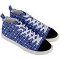 Persian Block Sky Men s Mid-Top Canvas Sneakers View3