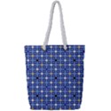 Persian Block Sky Full Print Rope Handle Tote (Small) View1