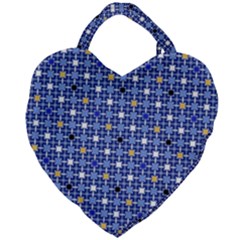 Persian Block Sky Giant Heart Shaped Tote by jumpercat