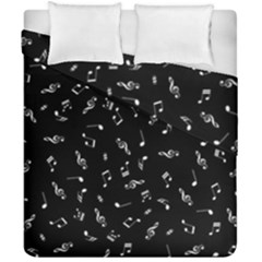 Music Tones Black Duvet Cover Double Side (california King Size) by jumpercat