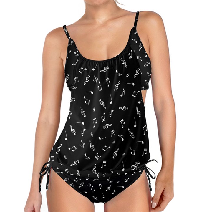 Music Tones Black Tankini Set