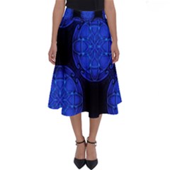 Blueberry Cosmos Perfect Length Midi Skirt