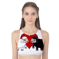 Valentines Day - Sheep  Tank Bikini Top by Valentinaart