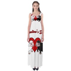 Valentines Day - Sheep  Empire Waist Maxi Dress by Valentinaart