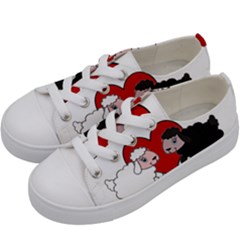 Valentines Day - Sheep  Kids  Low Top Canvas Sneakers by Valentinaart