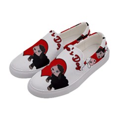 Valentines Day - Sheep  Women s Canvas Slip Ons by Valentinaart