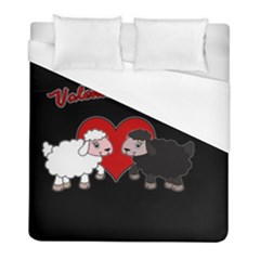 Valentines Day - Sheep  Duvet Cover (full/ Double Size) by Valentinaart