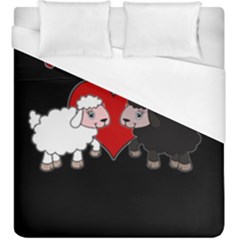 Valentines Day - Sheep  Duvet Cover (king Size) by Valentinaart