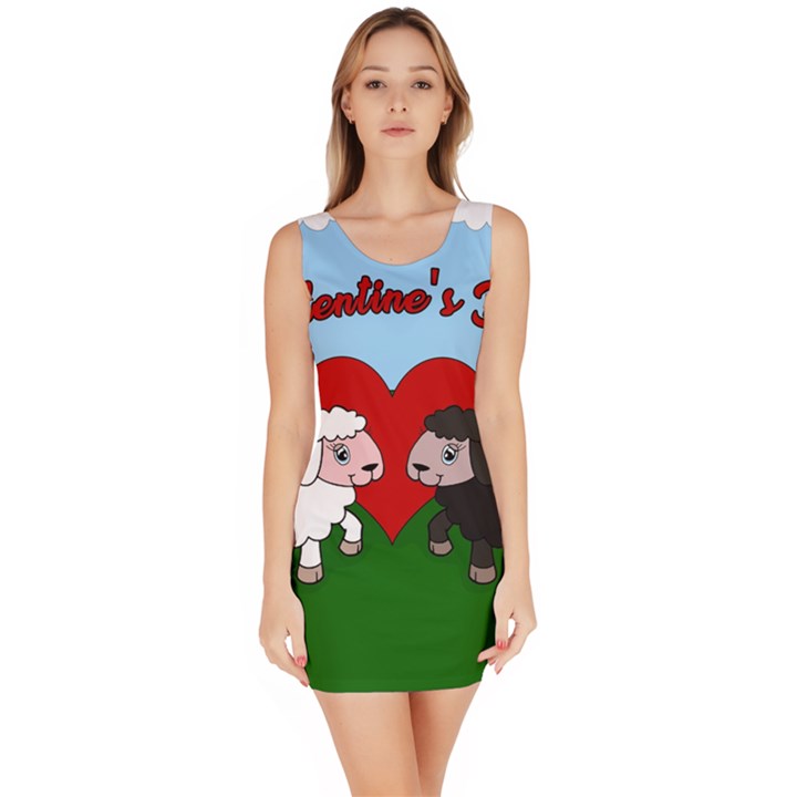 Valentines day - Sheep  Bodycon Dress