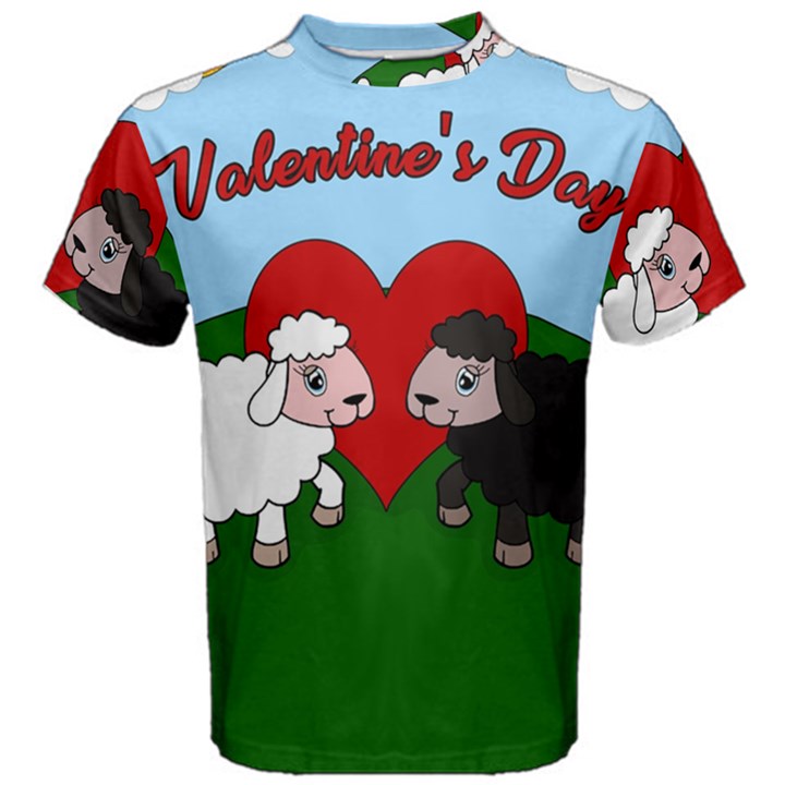 Valentines day - Sheep  Men s Cotton Tee