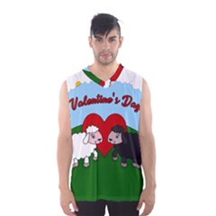 Valentines Day - Sheep  Men s Basketball Tank Top by Valentinaart