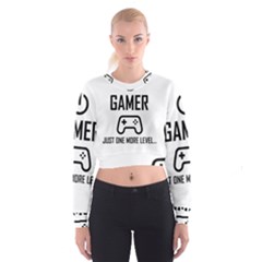 Gamer Cropped Sweatshirt by Valentinaart