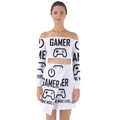 Gamer Off Shoulder Top With Skirt Set by Valentinaart