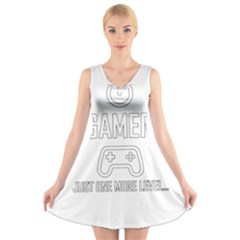 Gamer V-neck Sleeveless Skater Dress by Valentinaart