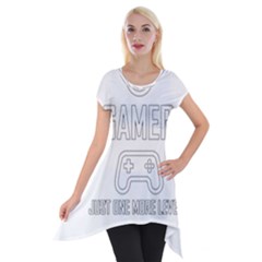 Gamer Short Sleeve Side Drop Tunic by Valentinaart