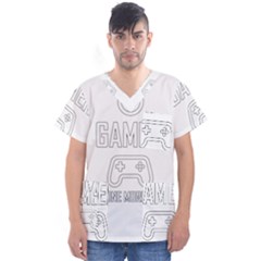 Gamer Men s V-neck Scrub Top