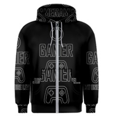 Gamer Men s Zipper Hoodie by Valentinaart