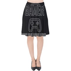 Gamer Velvet High Waist Skirt by Valentinaart