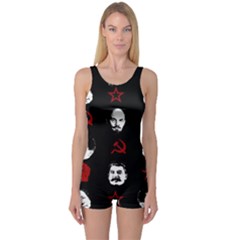 Communist Leaders One Piece Boyleg Swimsuit by Valentinaart