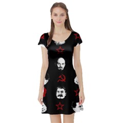 Communist Leaders Short Sleeve Skater Dress by Valentinaart