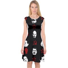 Communist Leaders Capsleeve Midi Dress by Valentinaart