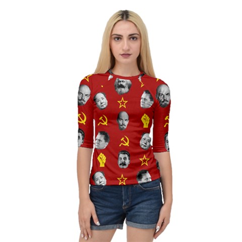 Communist Leaders Quarter Sleeve Raglan Tee by Valentinaart