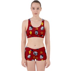 Communist Leaders Work It Out Sports Bra Set by Valentinaart