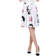 Communist Leaders A-line Skirt by Valentinaart