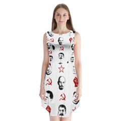 Communist Leaders Sleeveless Chiffon Dress   by Valentinaart