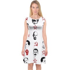 Communist Leaders Capsleeve Midi Dress by Valentinaart