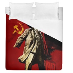 Lenin  Duvet Cover (queen Size) by Valentinaart