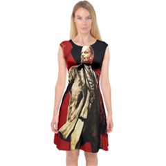 Lenin  Capsleeve Midi Dress by Valentinaart