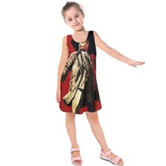 Lenin  Kids  Sleeveless Dress by Valentinaart