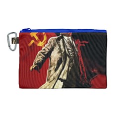 Lenin  Canvas Cosmetic Bag (large) by Valentinaart