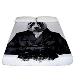 Rorschach Panda Fitted Sheet (california King Size) by jumpercat