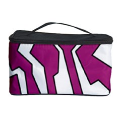 Electric Pink Polynoise Cosmetic Storage Case by jumpercat