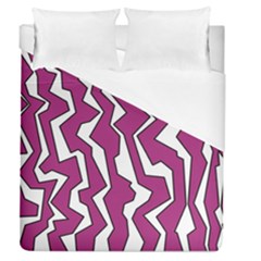 Electric Pink Polynoise Duvet Cover (queen Size) by jumpercat