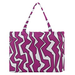 Electric Pink Polynoise Zipper Medium Tote Bag by jumpercat