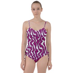 Electric Pink Polynoise Sweetheart Tankini Set by jumpercat