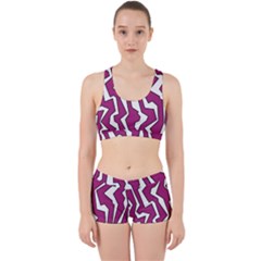 Electric Pink Polynoise Work It Out Sports Bra Set by jumpercat